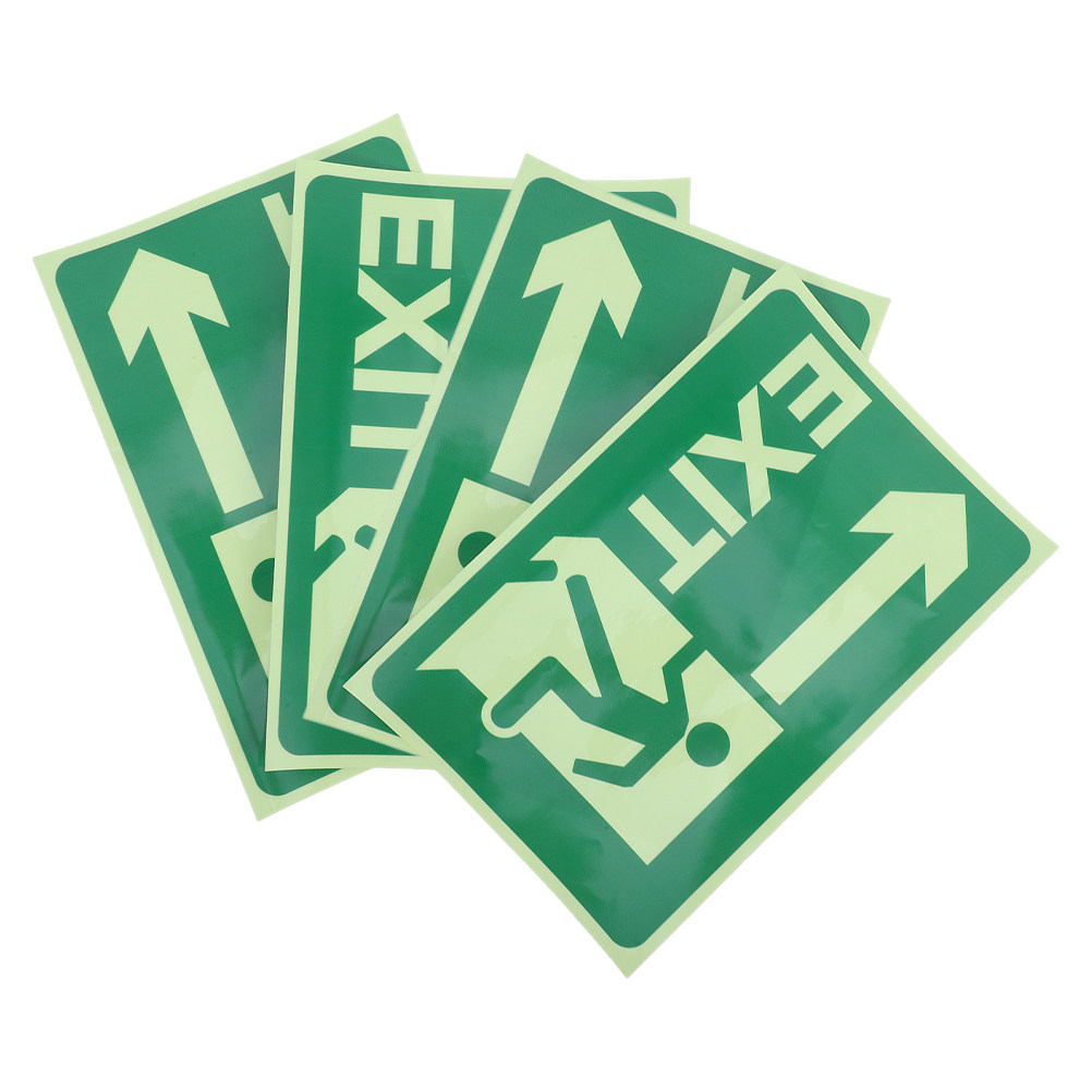 Emergency Exit Sign - Adesivos de Saída Luminosos (4 Peças)