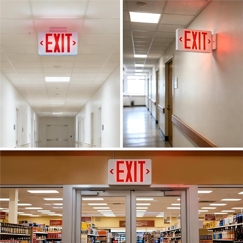 Luz de Saída LED ABKQ-UL Lista - Emergency Exit Sign avaliação e preço