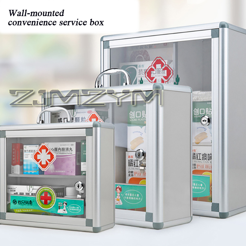 Liga de alumínio portátil caix - Medicine Cabinet Lock avaliação e preço